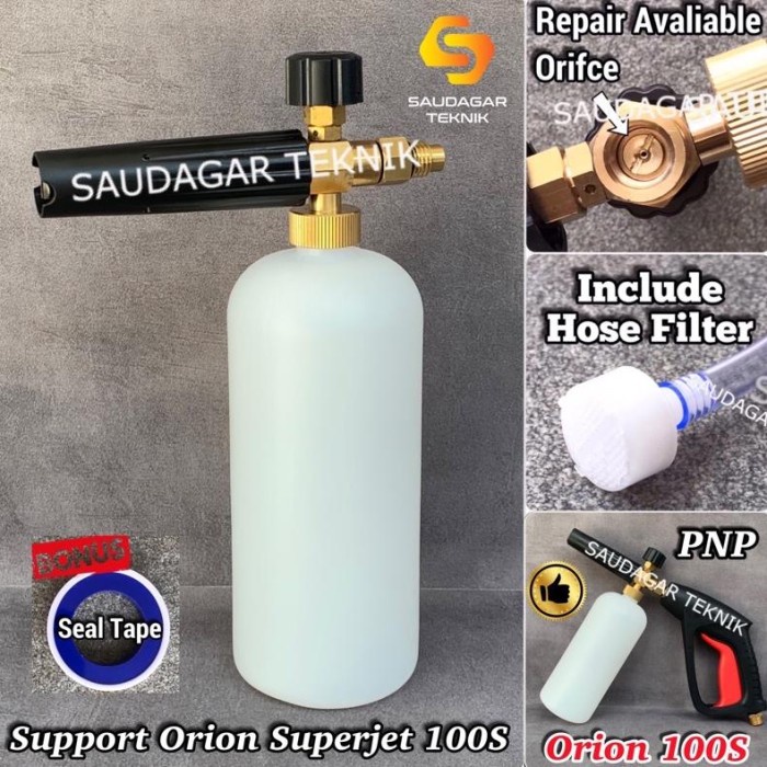 FOAM LANCE Ryu Rpw 100 New Model Gun Snow Foam Tabung Cuci Salju