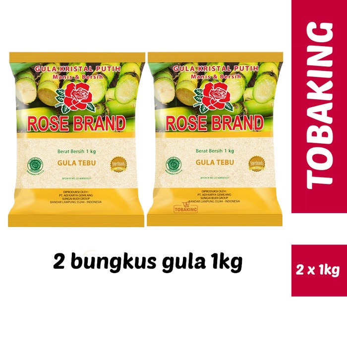 

Gula Pasir Rose Brand 1 kg x 2 bungkus Rosebrand