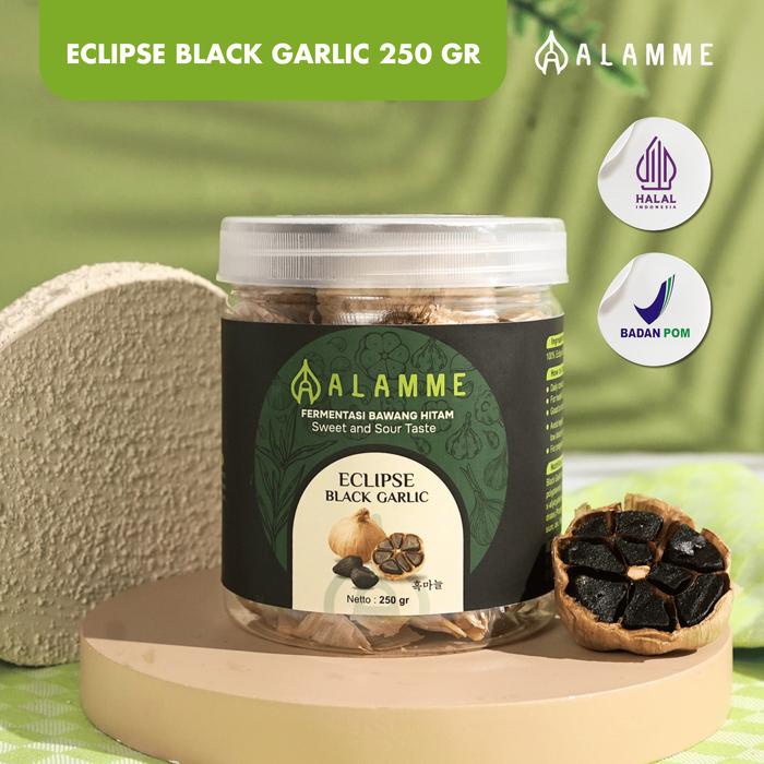 

Bawang Hitam Eclipse (Multicloves) Black Garlic Alamme Quality 250gr black garlic Rempah Bebas Gula