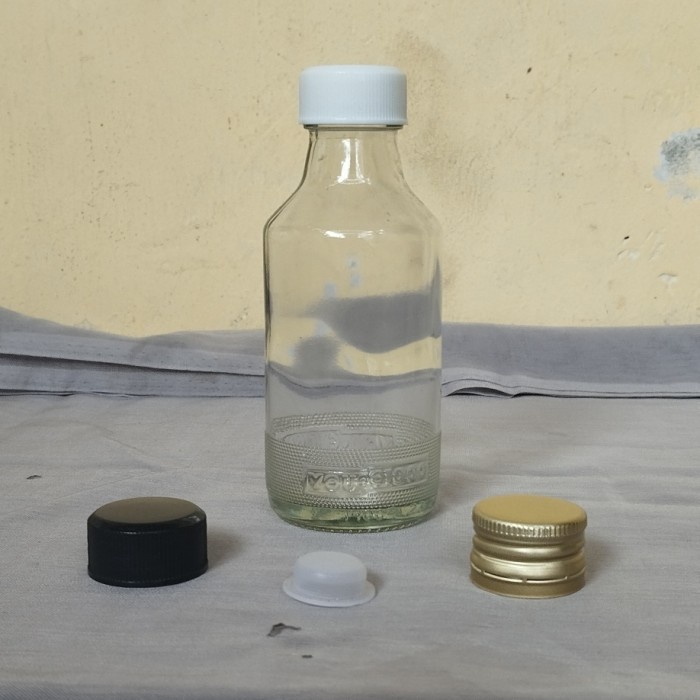 (Expert) botol kaca 100ml bening tutup ulir