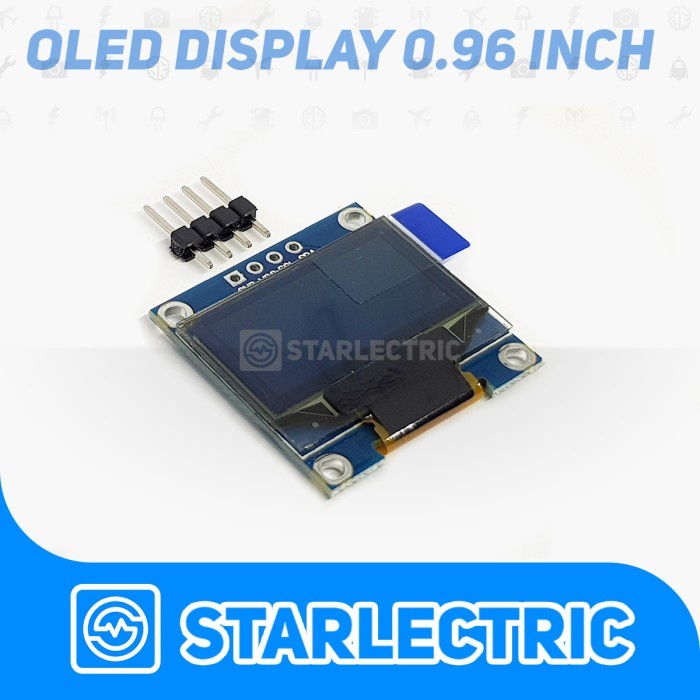 (Expert) LCD OLED 0.96 WHITE I2C Modul Display 0,96 OLED Putih Uno