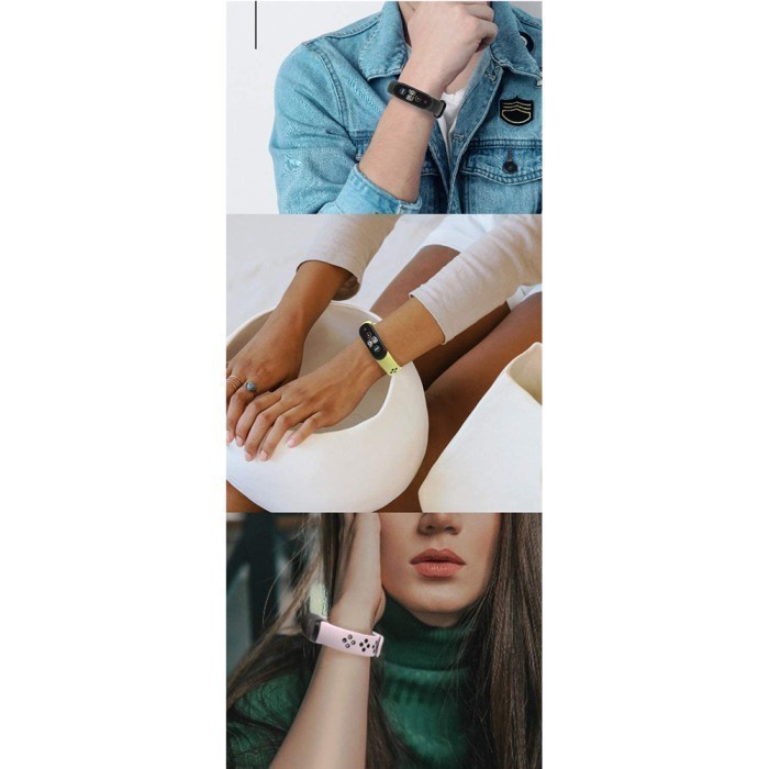 (Expert) MIJOBS SPORTS DUAL TONE Strap XIAOMI MI BAND 5 Silicone Tali Silikon