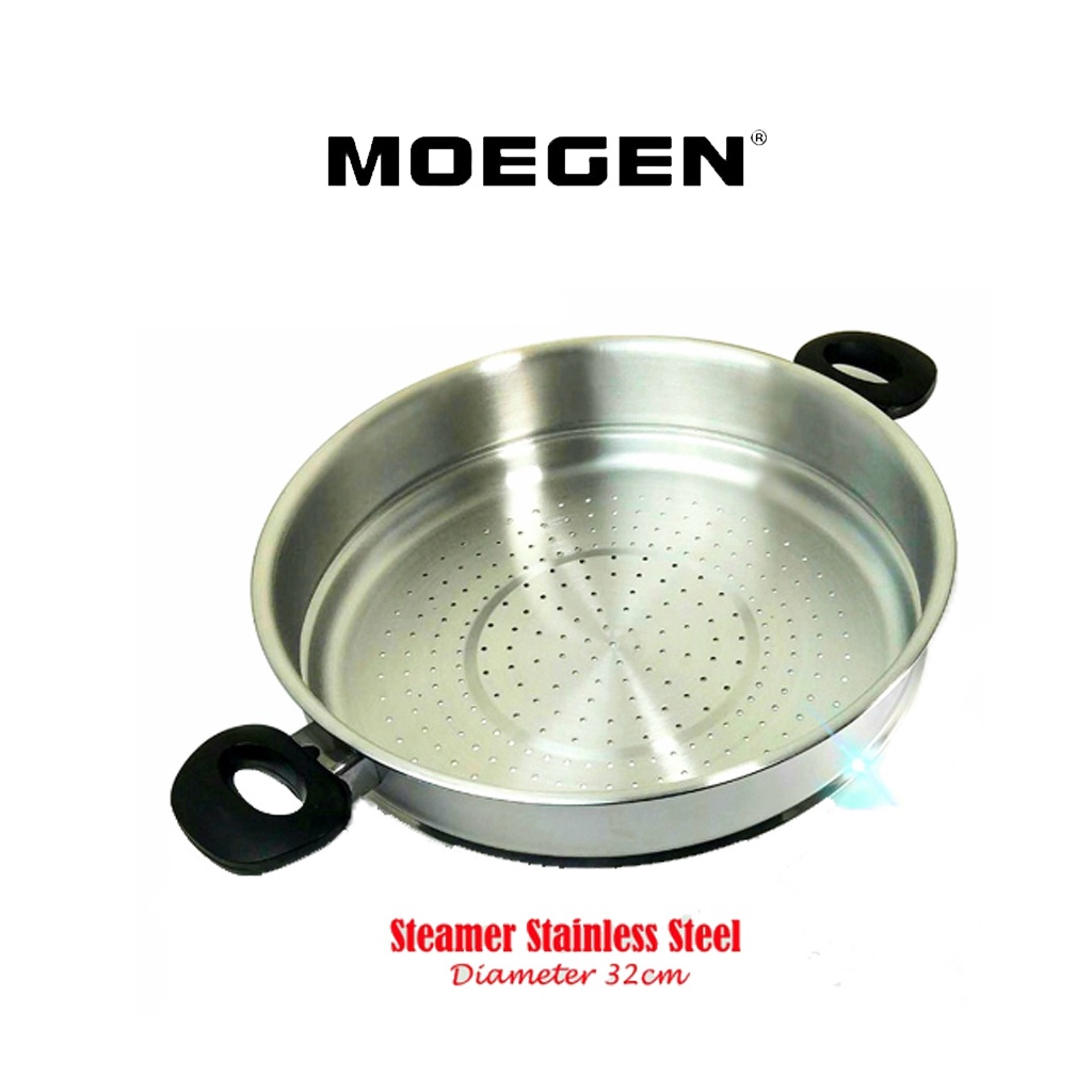 MOEGEN GERMANY STEAMER TINGGI STAINLESS STEEL 32CM / KUKUSAN TINGGI UNTUK WOK PAN 32CM