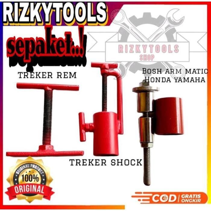 PAKET Treker Lepas Pasang komstir universal treker cabut bearing remuk roda universal treker Bosh