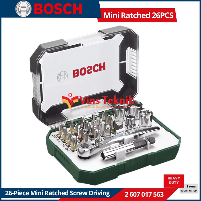 Screwdriver Bit Set 26 Pieces with Ratchet BOSCH