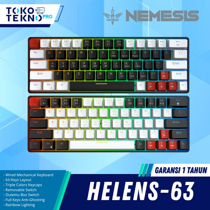 [Expert] NYK Nemesis Helens / Helens63 / MKN07 / MKN-07 Wired Mechanical Gaming Keyboard