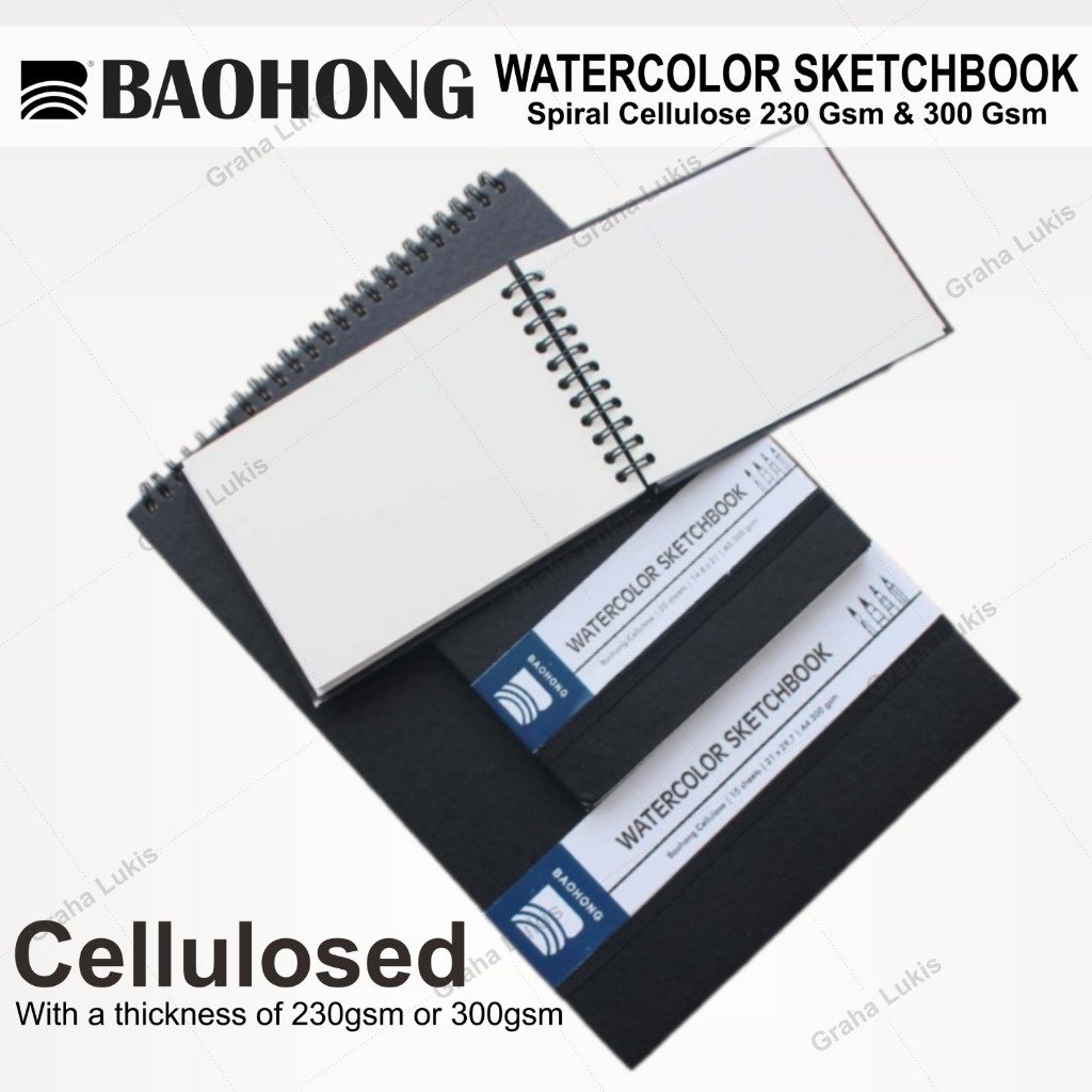

IK! Baohong Watercolor Sketchbook Spiral Cellulose