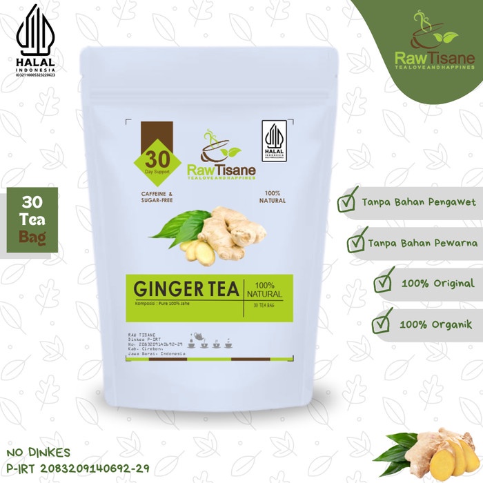 

BEST !! Ginger Tea : Dried Ginger Tea / Teh Jahe Kering (30 Tea Bag)