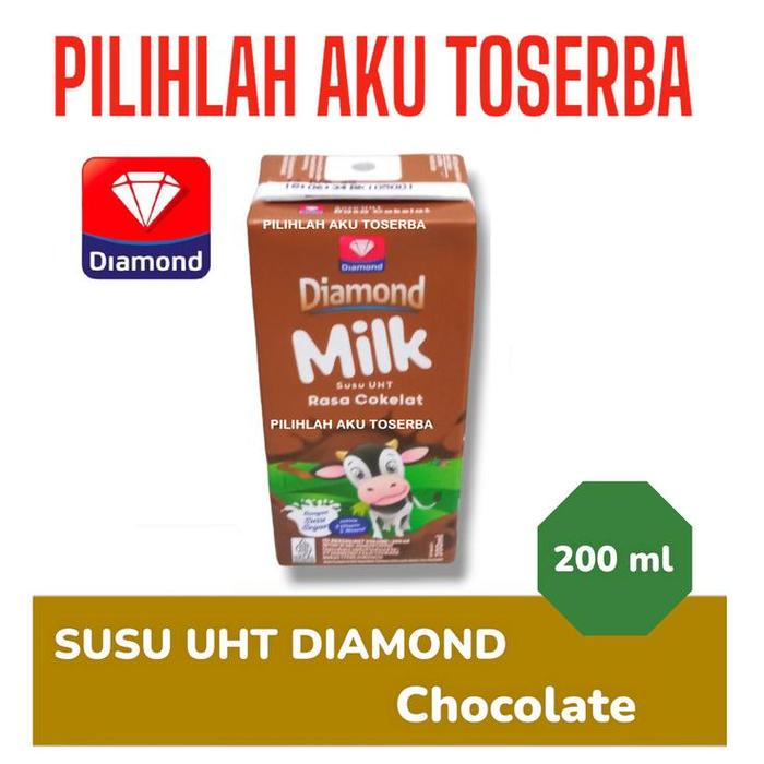 

SUSU DIAMOND UHT CHOCOLATE UKURAN 200 ML - ( HARGA 1 DUS ISI 24 ) BEST SELLER