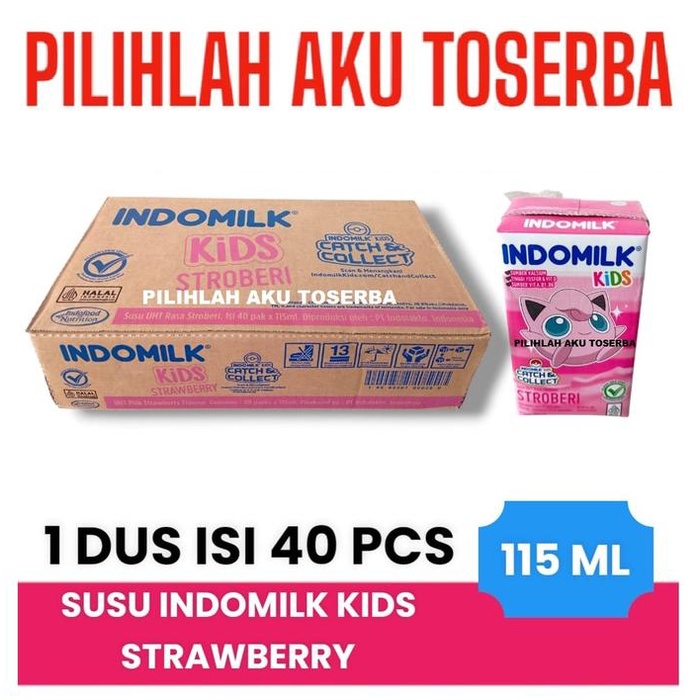 

SUSU INDOMILK KIDS STROBERI UHT - 115 ML (1 DUS ISI 40 PCS) PROMO