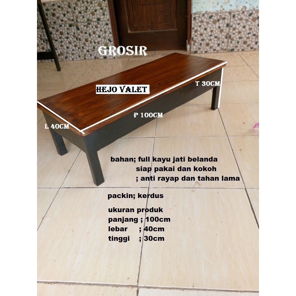 TERMURAH MEJA SETRIKA MEJA SERBAGUNA FULL KAYU JATI BELANDA SIAP PAKAI PANJANG 100CM LEBAR 40CM