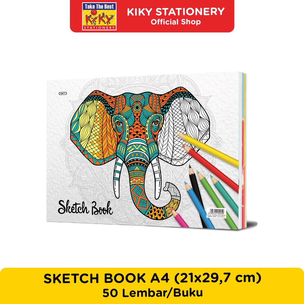 

IK! Kiky A4 Sketchbook ukuran A4 isi 50 lembar Buku Sketsa - SHABQ
