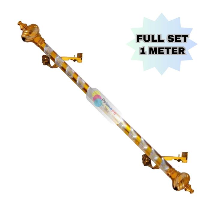 murah- Besi Gorden Full Set 1 Meter Murah / Tiang Gorden Full Set Jendela