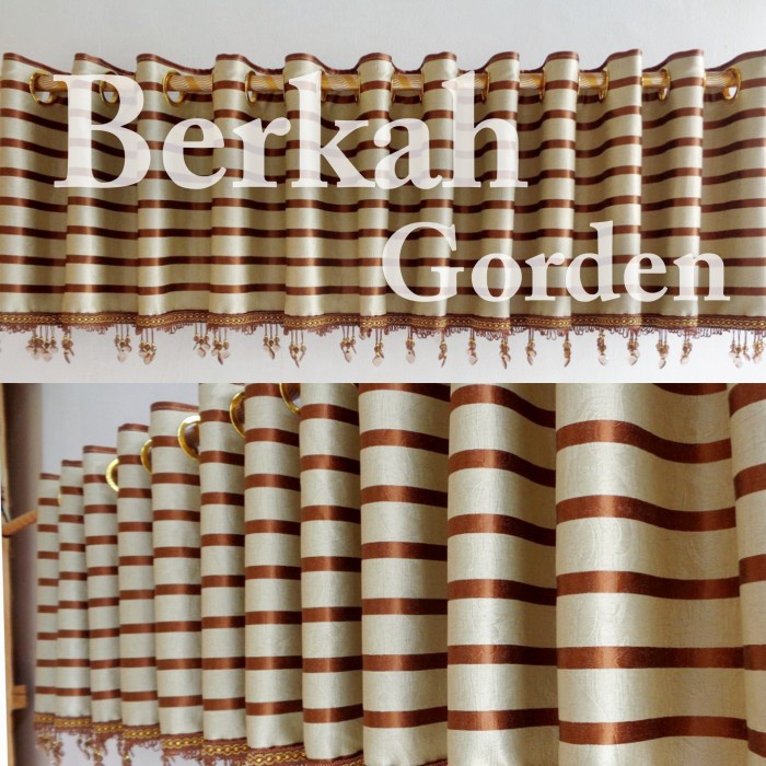 murah- Gorden Poni Minimalis / Poni Pintu Murah Model Smokering 12 Gelombang