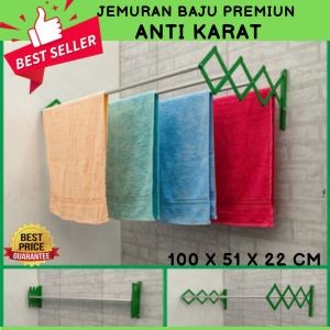 JEMURAN DINDING LIPAT/JEMURAN TARIK ALUMUNIUM 100CM