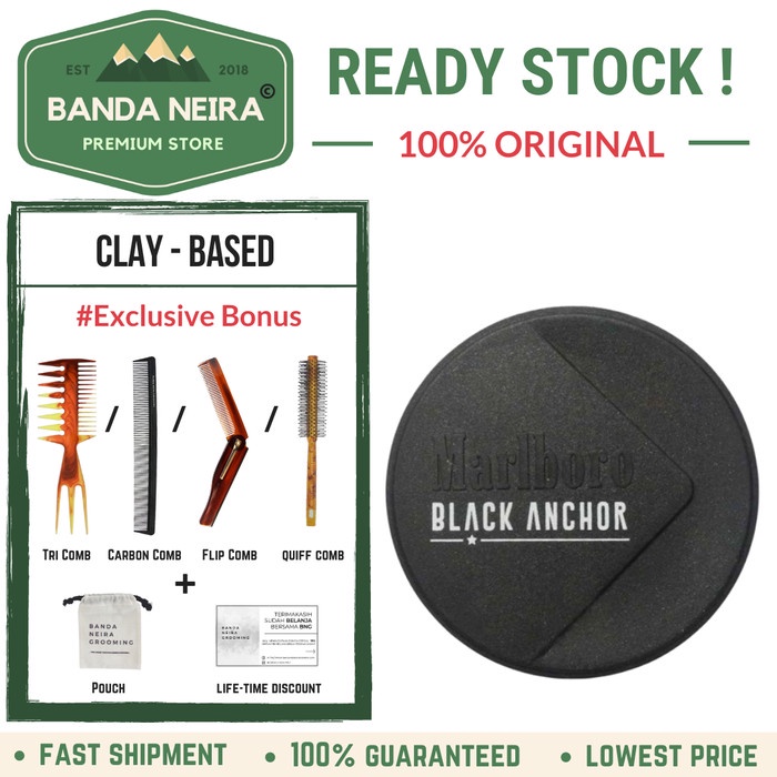 NAPOLEON Marlboro Black Anchor Clay / Meningkatkan Volume Rambut