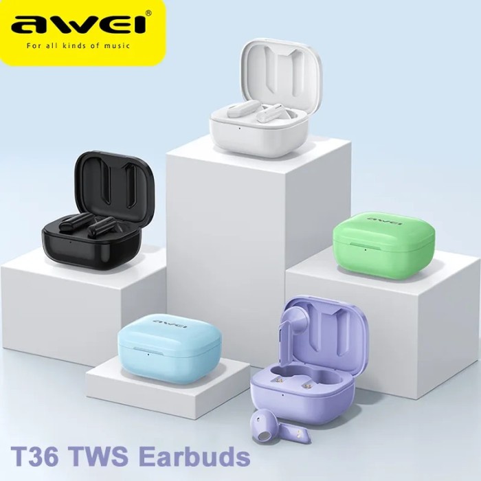 Awei T36 TWS Bluetooth 5.3 Earphones Wireless Bluetooth Headset