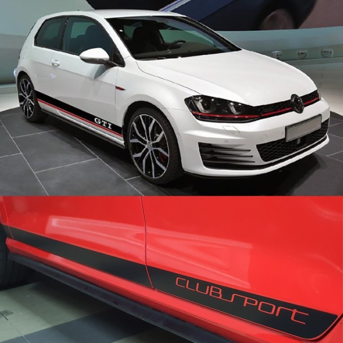 Car Racing Bed Side Sideline Decal Body Skirt Stripe Waist Line Vinyl