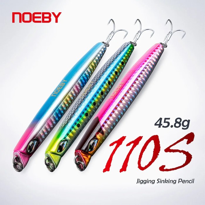 Noeby 3Pcs Fishing Lure 110mm 46g Sinking Pencil Lure Set Long