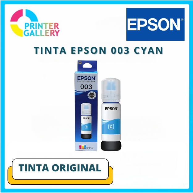 Printer Tinta EPSON 003 Cyan Original L1100 L1200 L3100 L3200 L5100 L5200