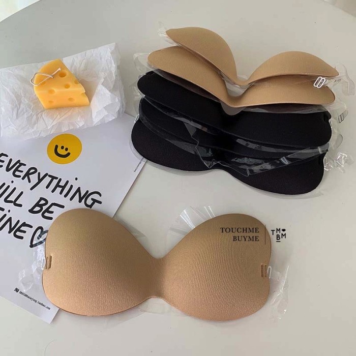 Invisible bra tempel cup bra bh push up payudara boobs pads skin black