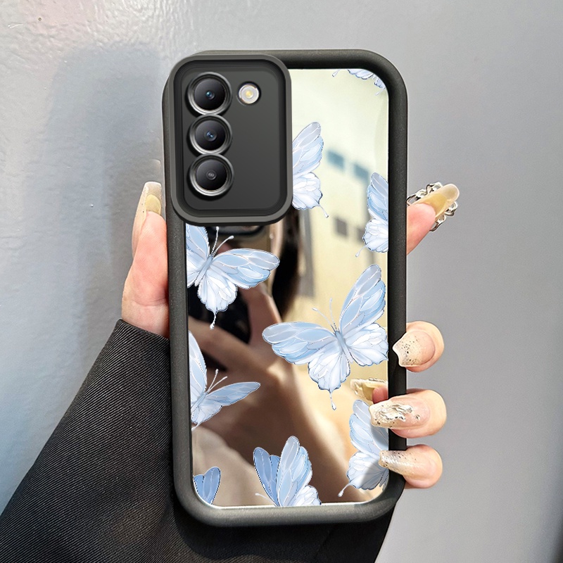 Casing Hp Untuk VIVO Y100 5G Z1 Pro Z5x Case Casing HP Kesing kupu-kupu biru Softcase pelindung sili