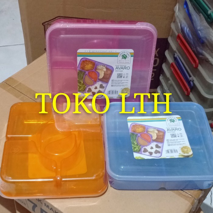 ada- KOTAK MAKANAN AVARO 7557 GREEN LEAF LUNCH BOX SEKAT 6 OMPRENG MISTING