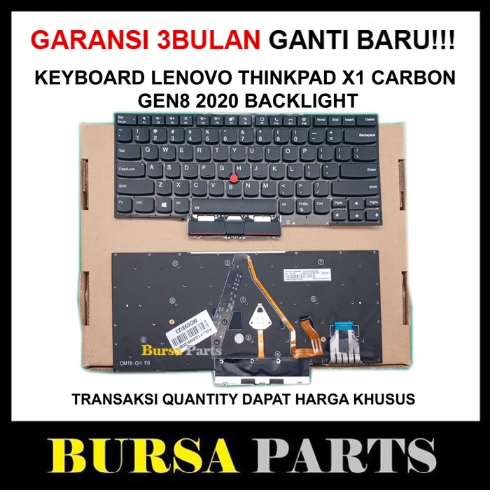 KEYBOARD LENOVO THINKPAD X1 CARBON GEN8 2020 BACKLITE POINTER
