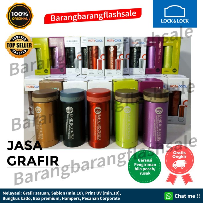 ada- Jasa Grafir Lock n lock thermos stainless vacuum tumbler