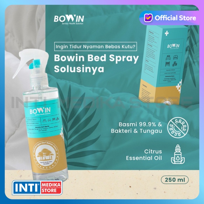 jnd BOWIN - Disinfektan Bed Spray 250ml Anti Tungau Kasur & Bakteri Jamur jnd
