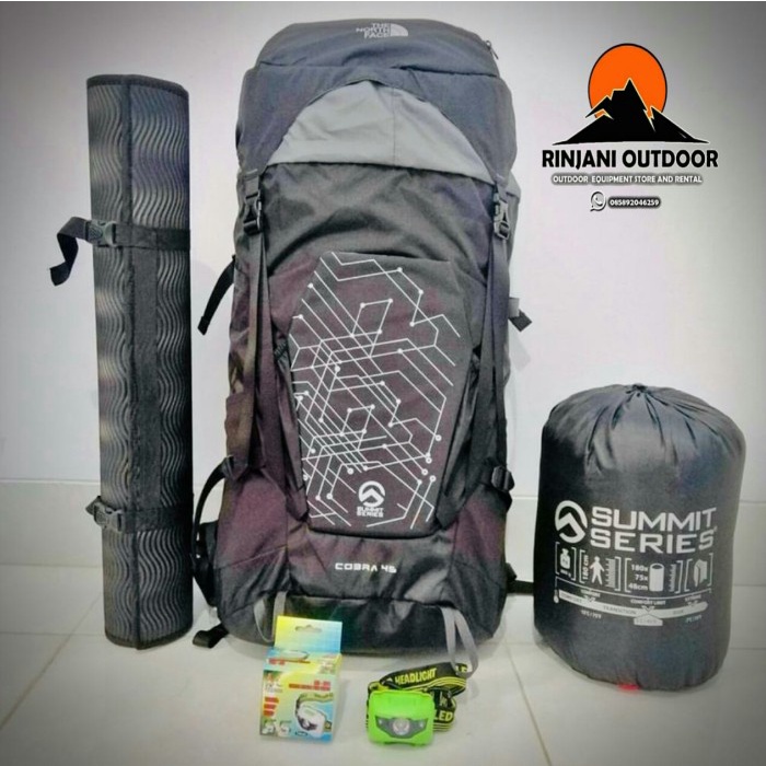 Paketan Tas Carrier Cobra 45 Liter - Paketan Naik Gunung