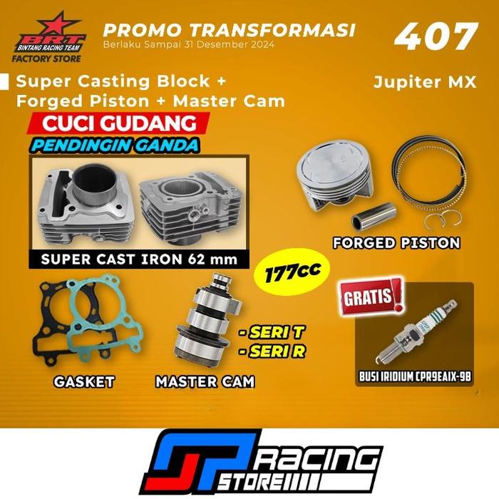 PAKET BLOK PISTON BRT JUPITER MX / VIXION - Promo 407
