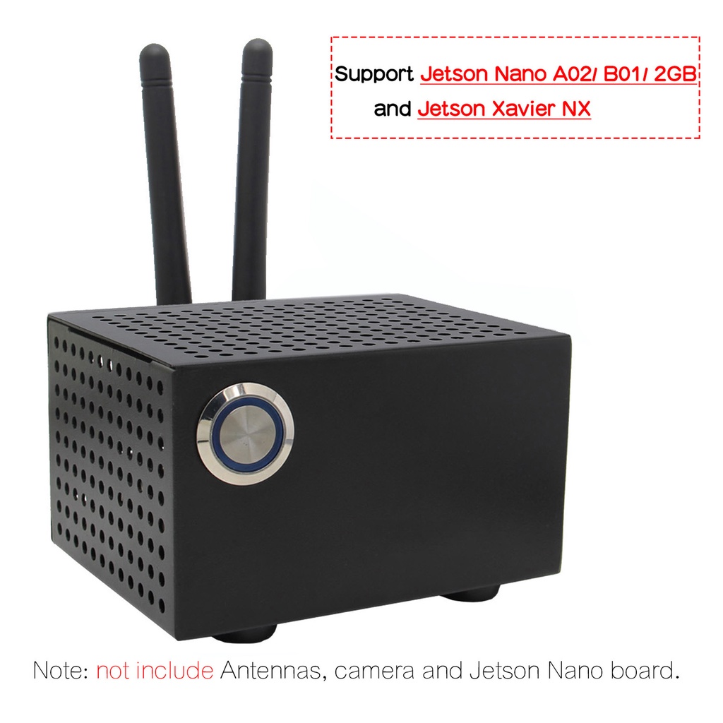 MONEYRAIN NVIDIA Jetson Nano Metal Case / Enclosure with Power & Reset Control Switch for NVIDIA Jet