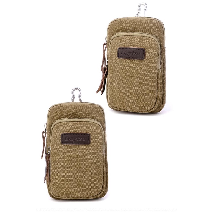 STOK READY. CANVAS MINI NECK/WAIST BAG TAS PRIA - JB269