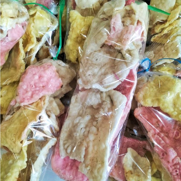 

3 Bungkus Krupuk Mlarat SUPER Sanggrai Pasir Pedas & Orginal krupuk mlarat kotak