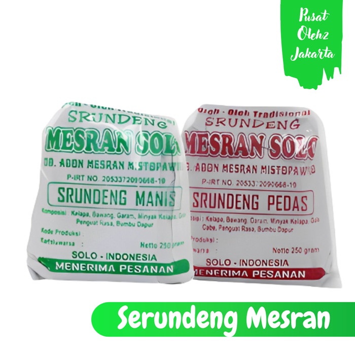 

Serundeng Kelapa Mesran Solo Pedas Manis 250 gram