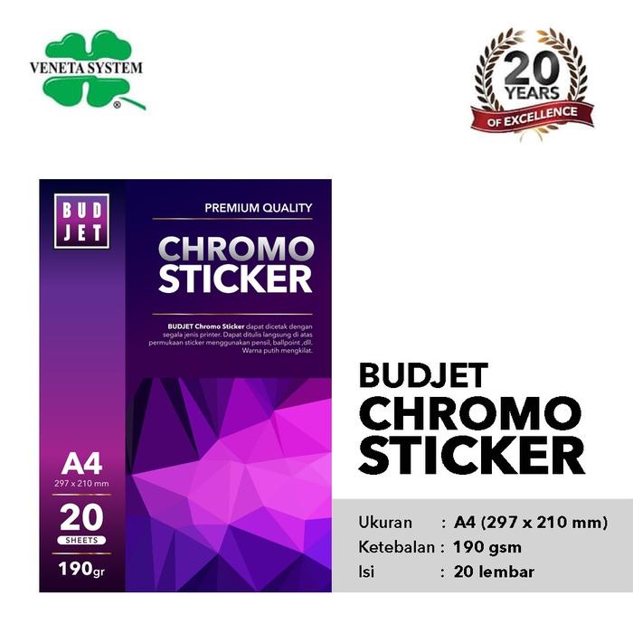 

New Kertas Stiker Kromo Cromo Glossy Sticker / Budjet Chromo Sticker A4