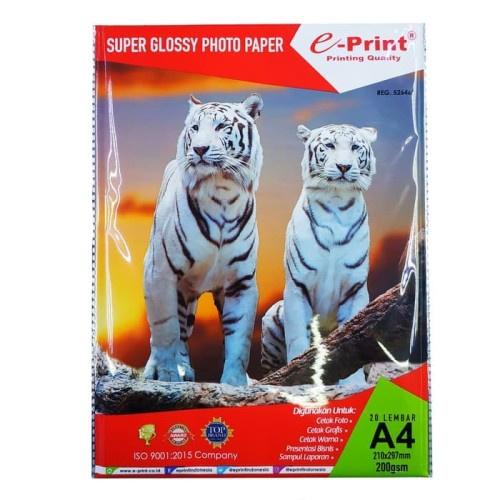 

New KERTAS FOTO / PHOTO PAPER SUPER GLOSSY E-PRINT A4