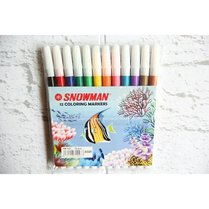 

New PENSIL SPIDOL 12 WARNA SNOWMAN PW-12A