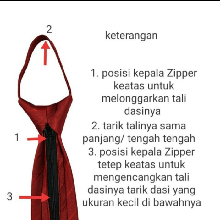 Promo Dasi Merah Pria Dasi Merah Instan Dasi Siap Pakai Dasi Kantor Pria Best Quality