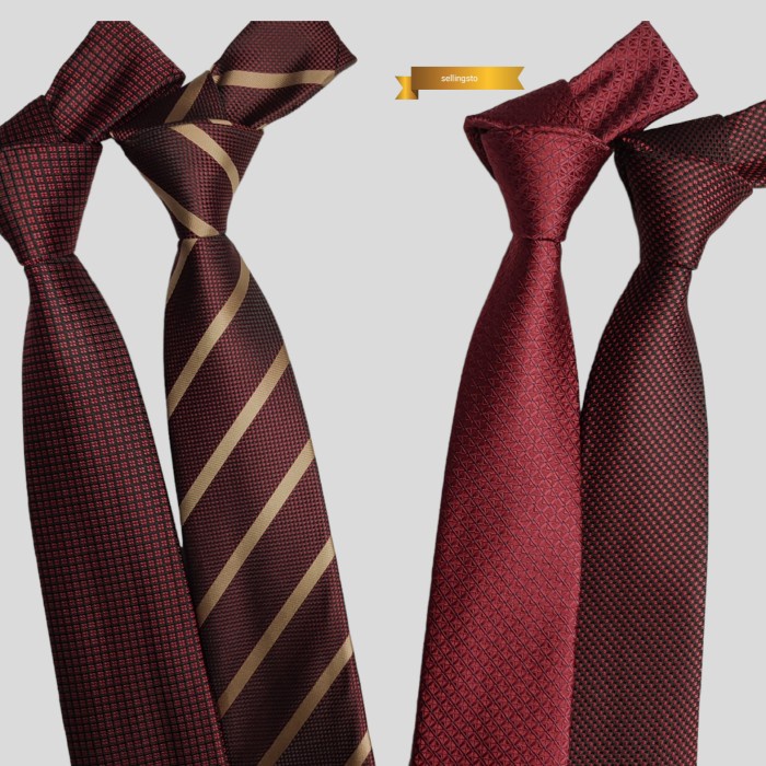 New Dasi Pria Dasi Formal Merah Maroon Dasi Panjang Kwalitas Premium Original