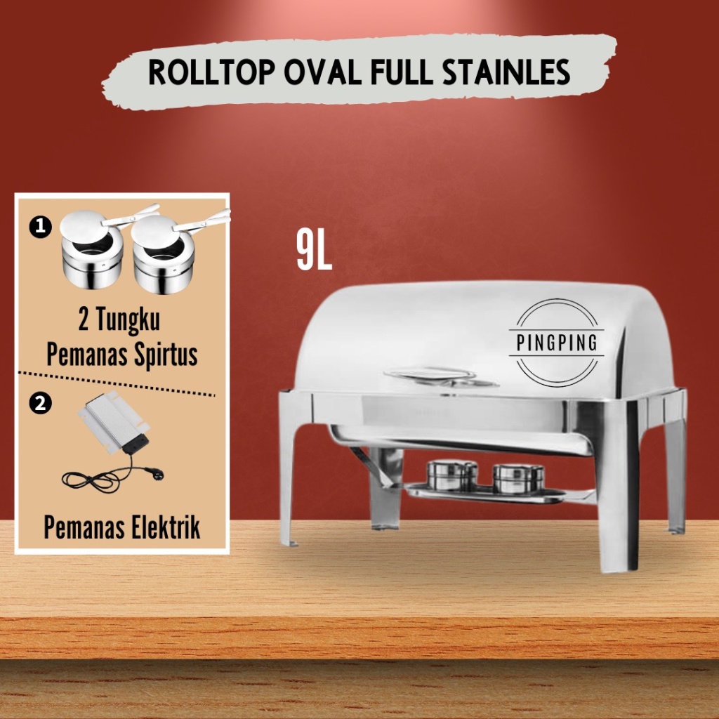 ID ROLLTOP OVAL STAINLESS STEEL / ROLLTOP BULAT KACA TEMPAT PRASMANAN/TEMPAT PRASMANAN/PRASMANAN SET