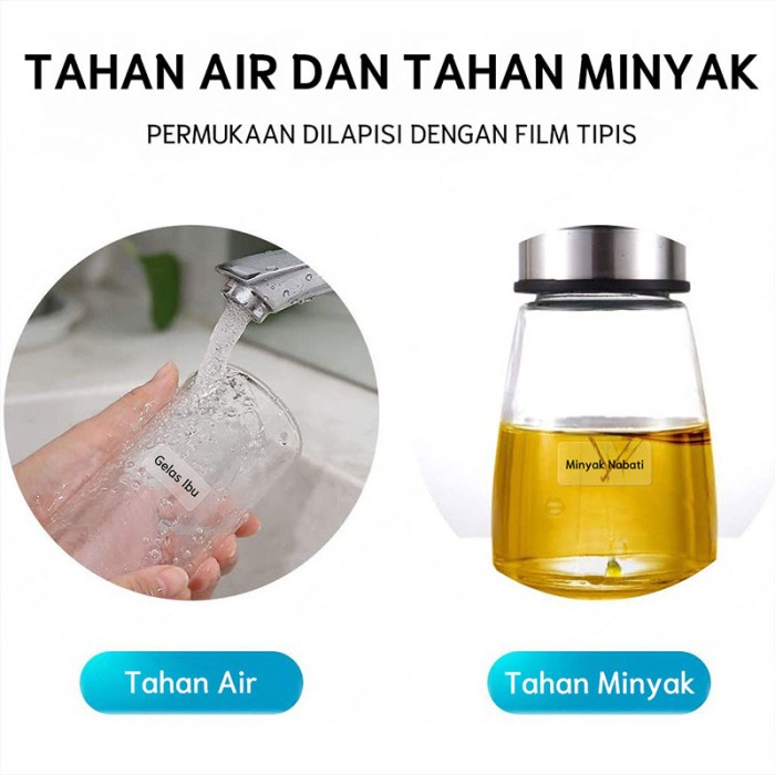 

NIIMBOT B18 KERTAS LABEL TERMAL TRANSPARAN TAHAN AIR DAN TIDAK LUNTUR
