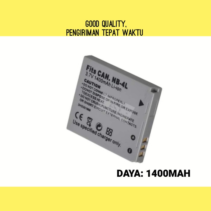 BATERAI DIGICAM CANON NB-4L 1400MAH BATRE BATTERY