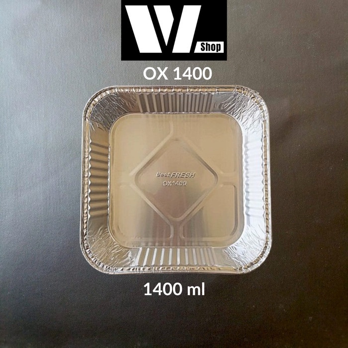 ALUMUNIUM TRAY OX1400 ALUMINIUM FOIL TEMPAT KOTAK KUE BOLU OX 1400