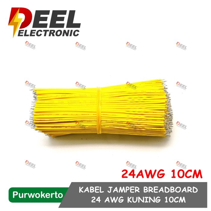 HG475 5PCS KABEL JAMPER BREADBOARD 24AWG KUNING 10CM KABEL ELEKTRONIK BIG SALE