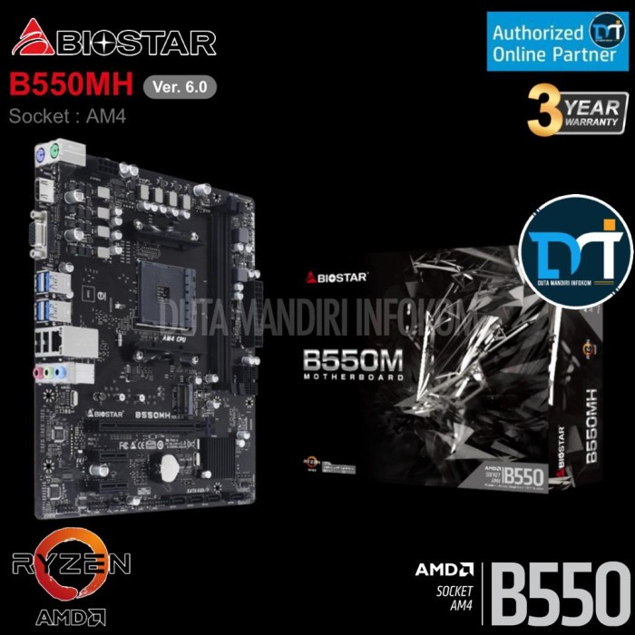 Ready Biostar B550MH - [Socket AM4, AMD B550, DDR4, USB3.2]