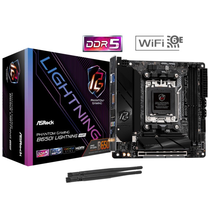Ready ASROCK B650I LIGHTNING WIFI DDR5 AMD B650 AM5 MOTHERBOARD