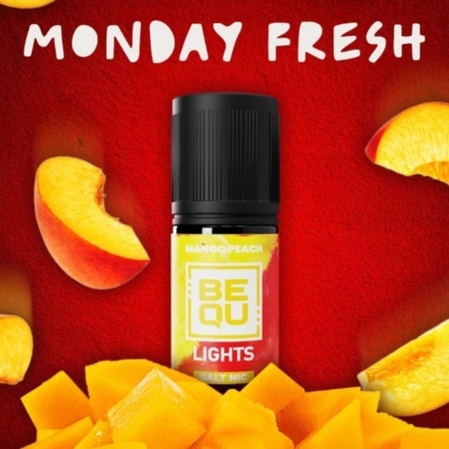 ID [SALT] BEQU LIGHTS V2 MANGO PEACH SALTNIC 30ML 12MG BY PODA X FVS
