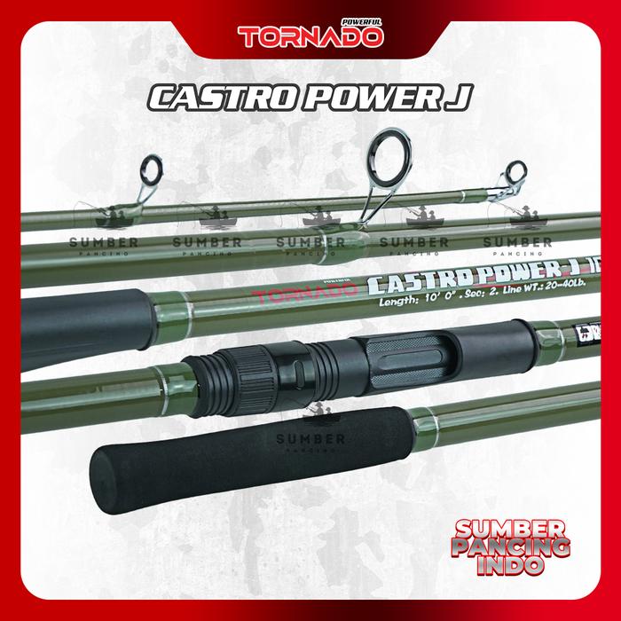 Ready TORNADO Joran Pancing Spinning CASTRO POWER J 240cm - 300cm Hi-technology Carbon Blank Joran